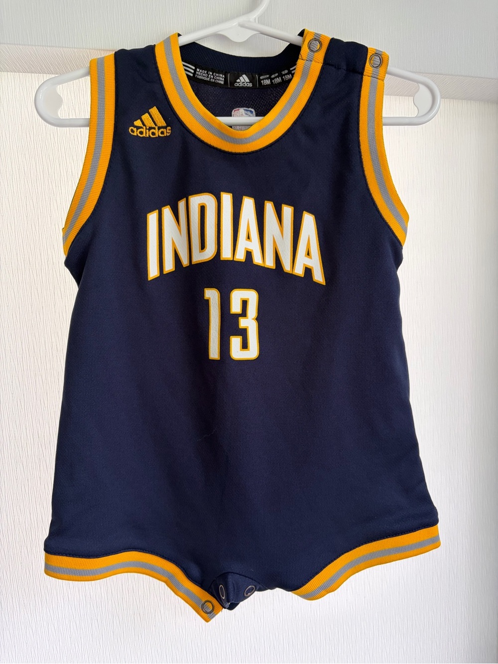 Adidas Indiana Pacers George 18 mo Romper
